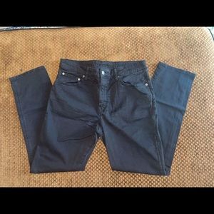 Mens American Eagle Slim Straight Jeans in Black